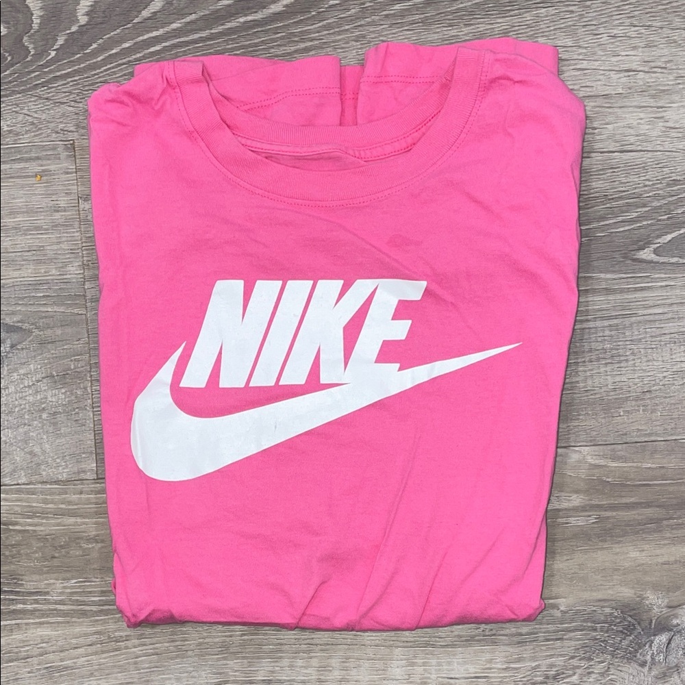 Nike Vibrant Pink Tee with White Logo